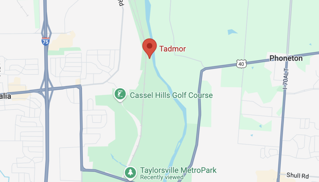 Map of Tadmor, Ohio