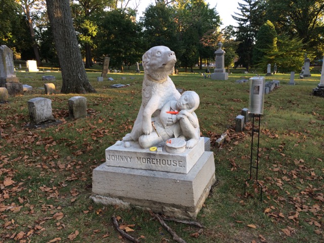 Grave marker at Woodland Cemetery Dayton Ohio