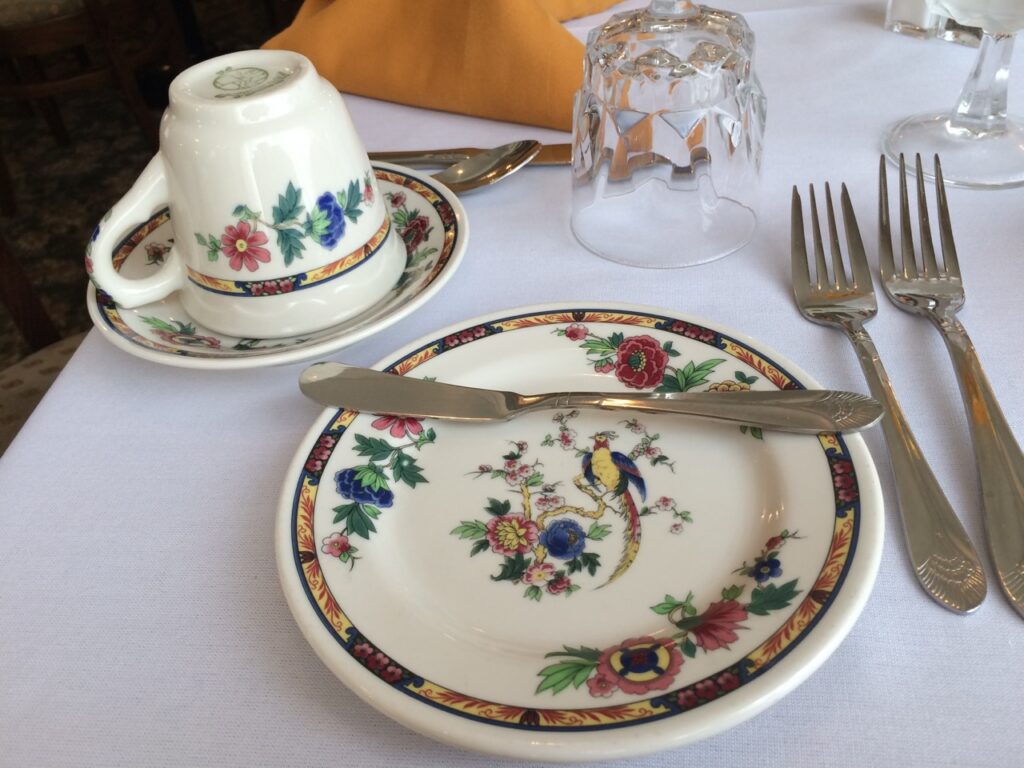 cup and saucer and other dishes at Dayton Woman's Club