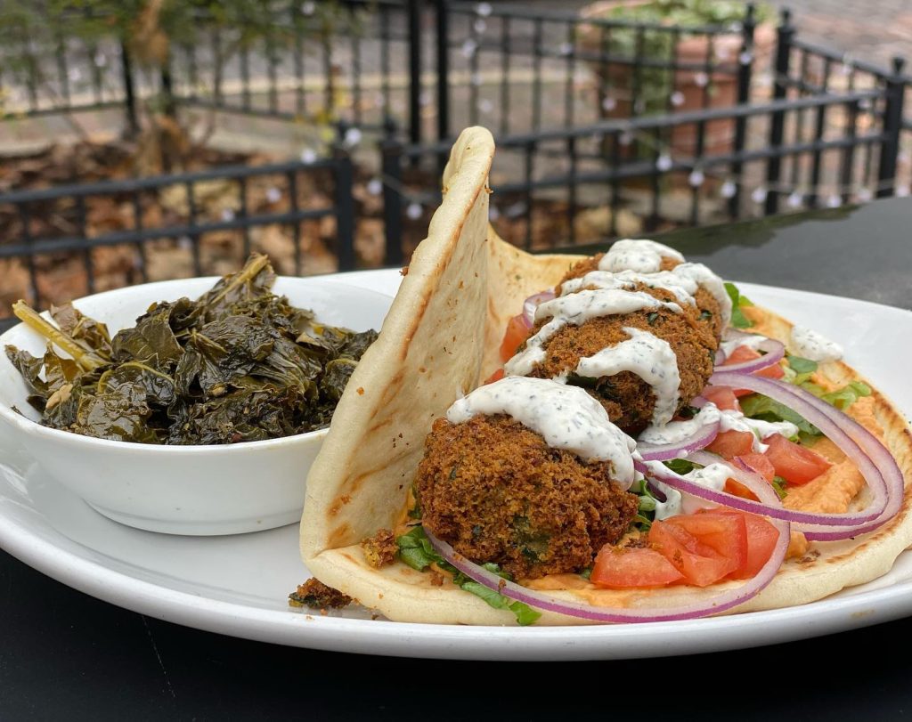 Lucky's falafel and greens