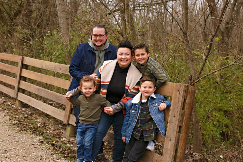 Claire and Brycen Cross and family 