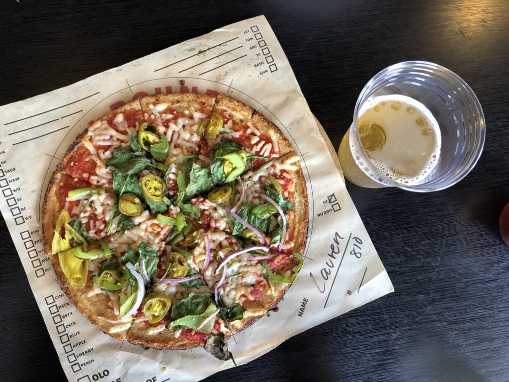 Rapid Fired Vegan Pizza plus Beer