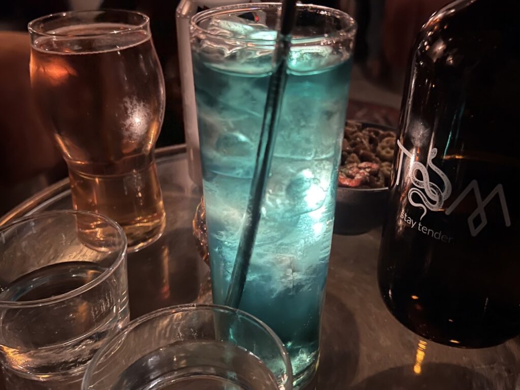 Blue drink at Tender Mercy in Dayton, Ohio
