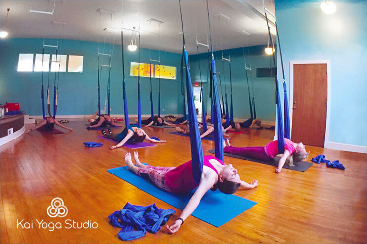 Aerial yoga at Kai