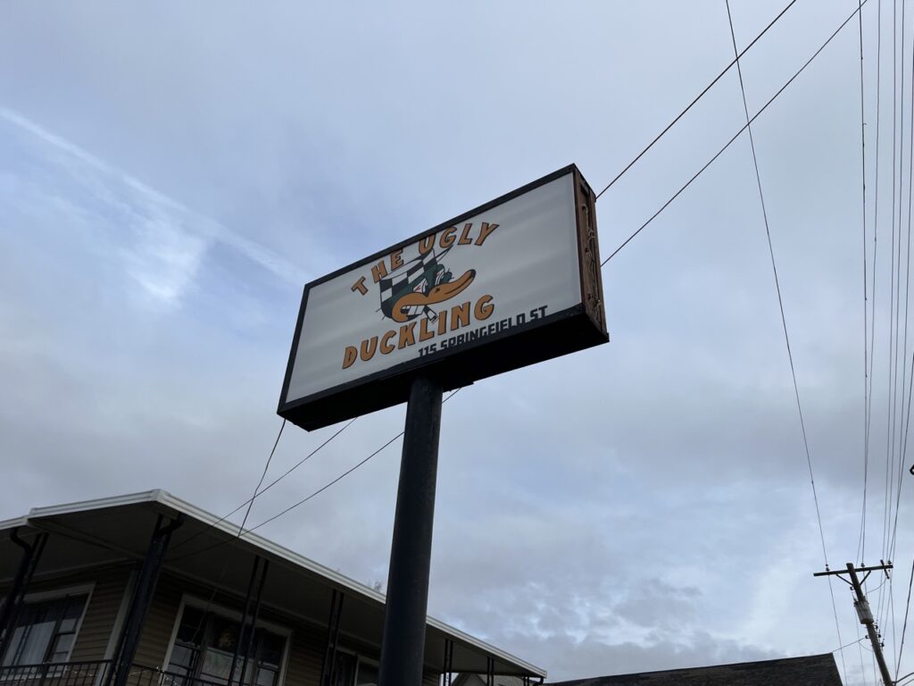 Ugly Duckling sign in Dayton, Ohio