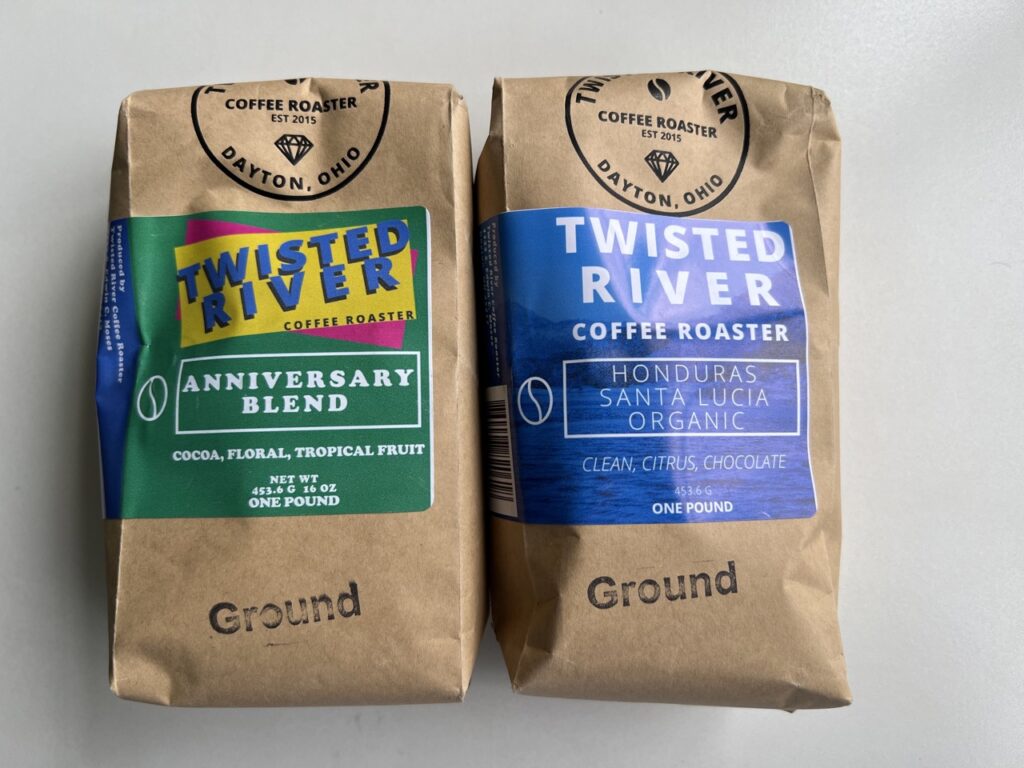 Twisted River Coffee blends from Dayton, Ohio