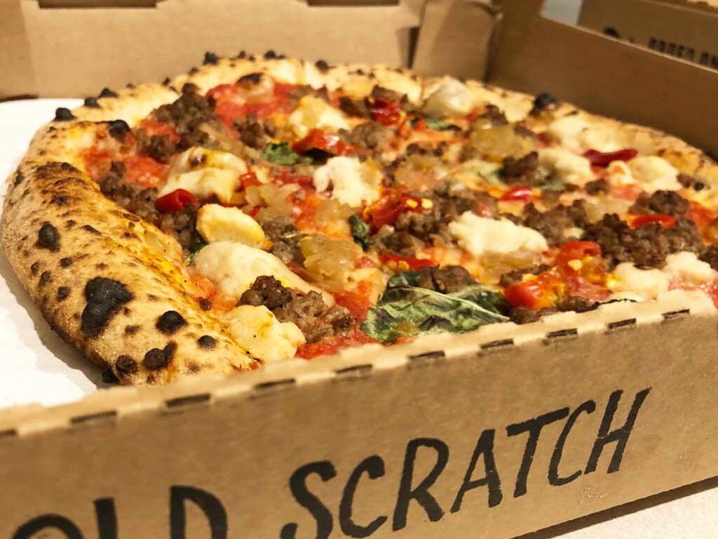 Vegan Mr. Scratch Pizza at Old Scratch in Dayton, Ohio