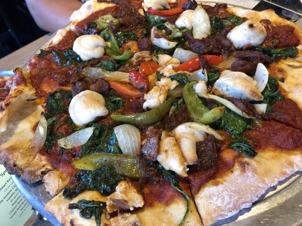 Veganaor pizza at Wheat Penny in Dayton, Ohio