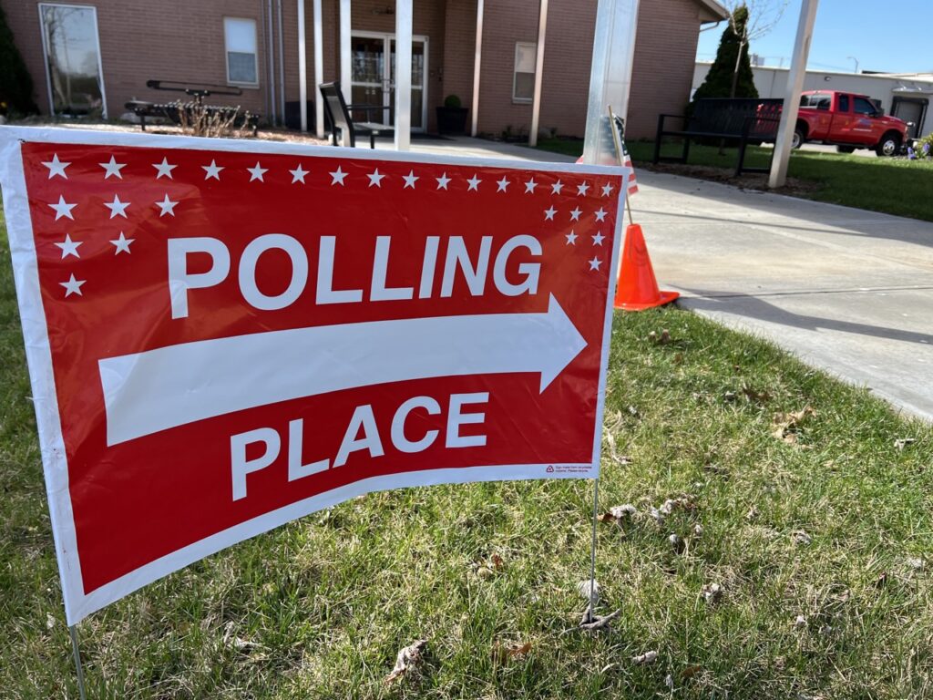 Polling Place sign