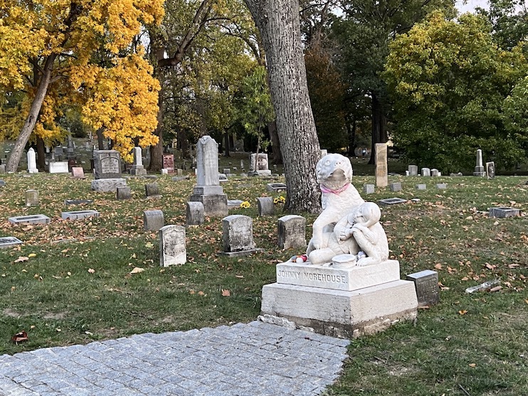 Woodland Cemetery gravestone