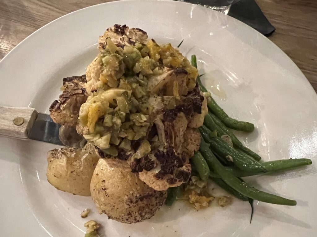 Cauliflower steak at Wheat Penny in Dayton