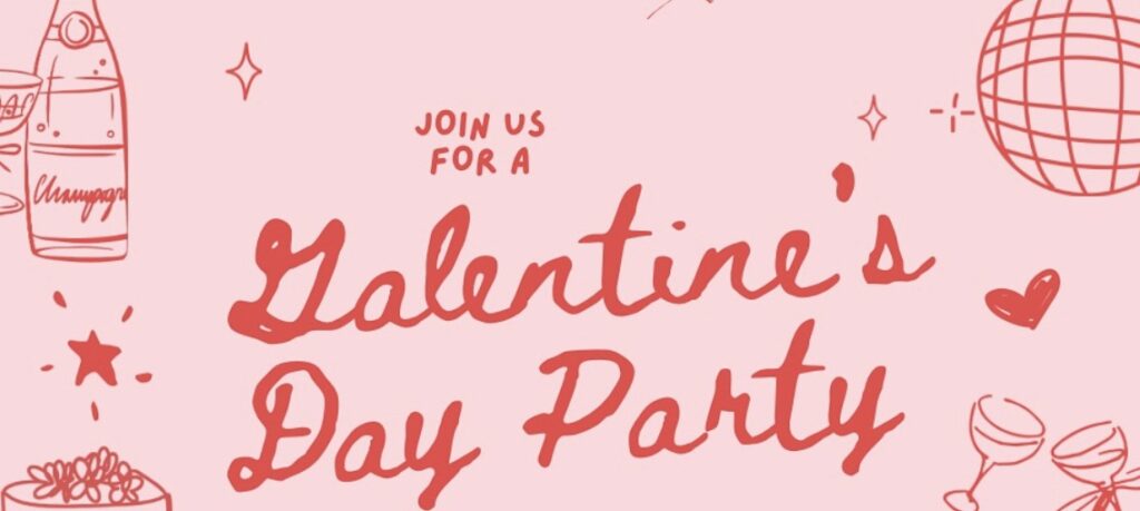 Galentine's event sign