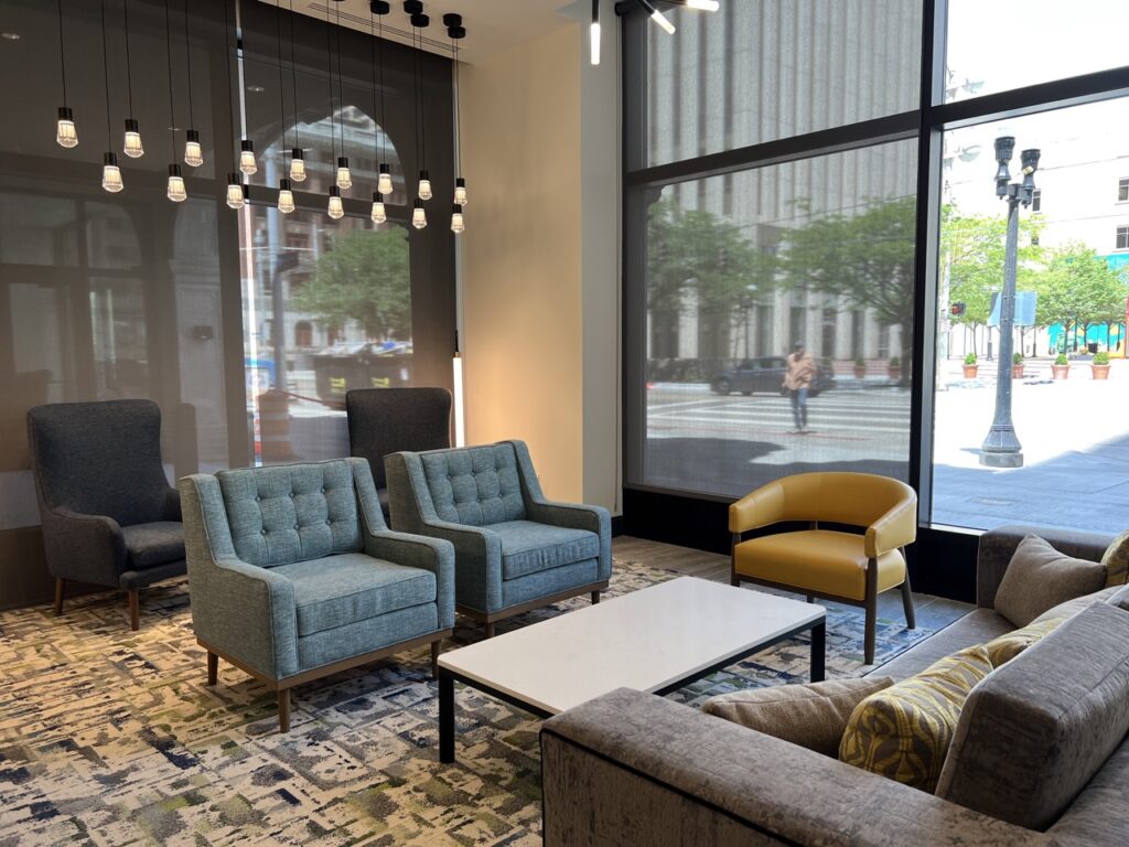 Lobby inside Hilton Garden Inn Dayton