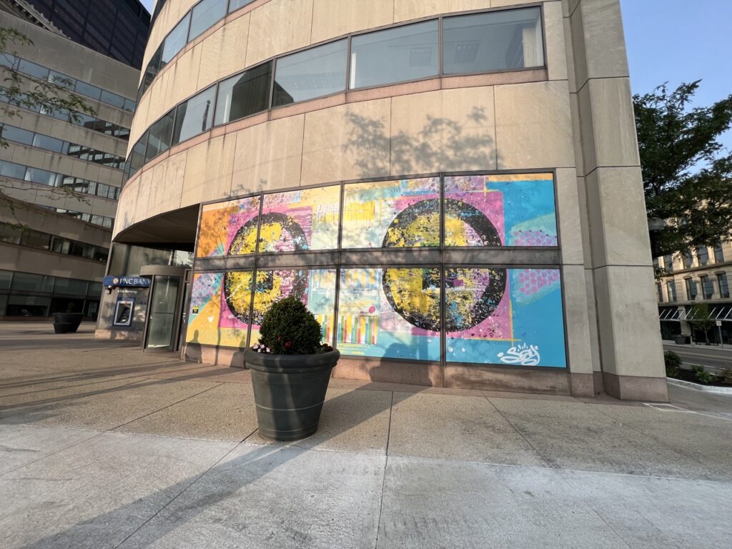 mural called “Amplified Frequencies” by Joy Johnson 