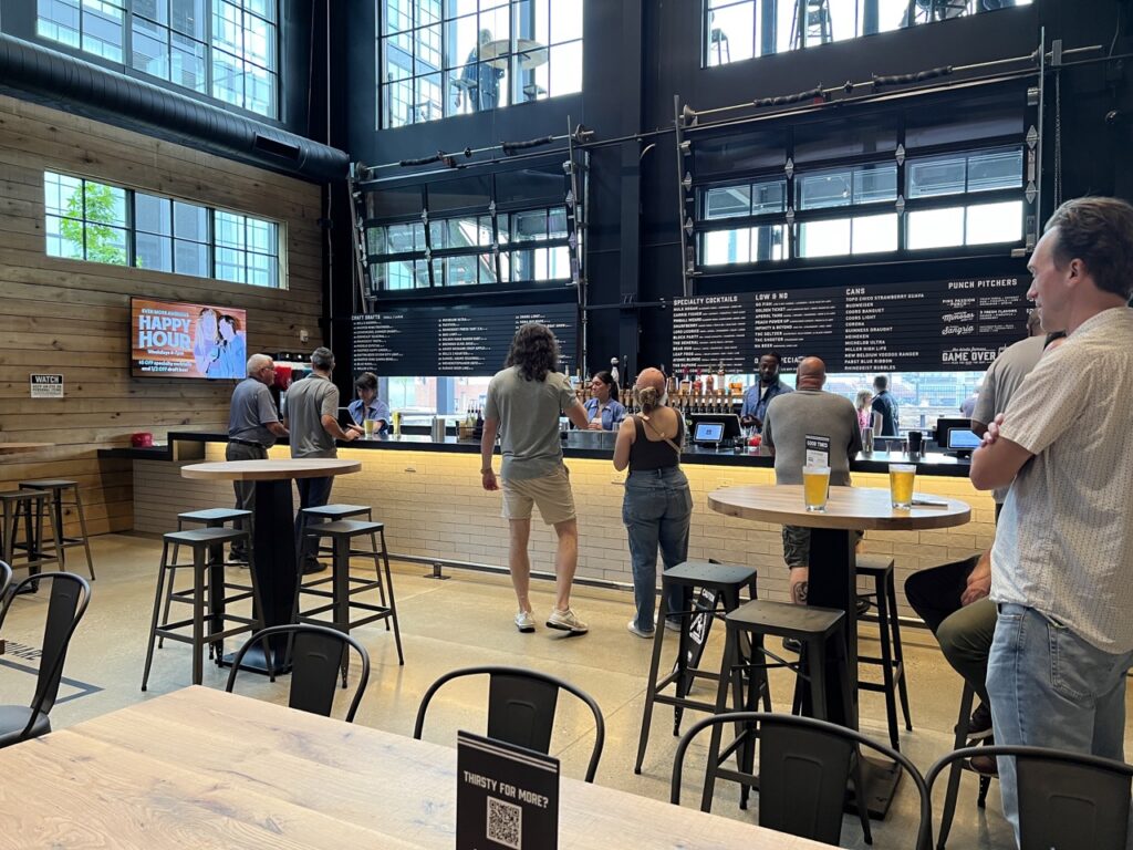 First floor bar at Pins Mechanical Dayton