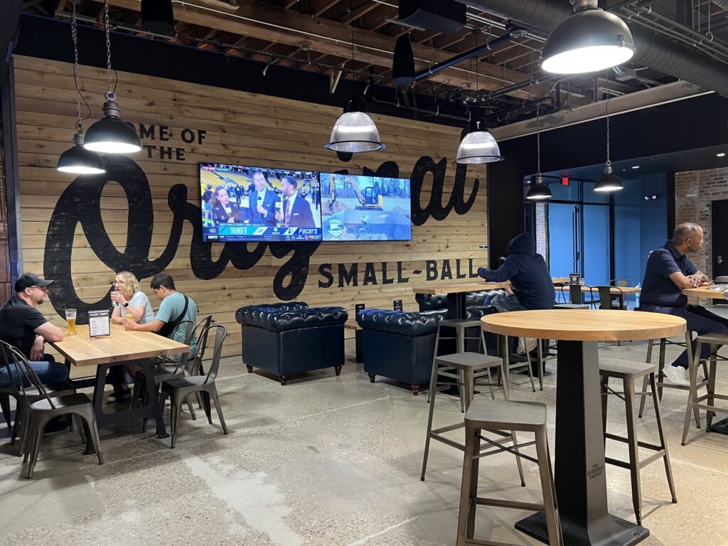 Seating area at Pins Mechanical Dayton