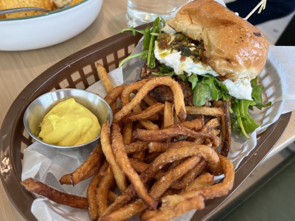 Veggie burger at Three Birds in Dayton