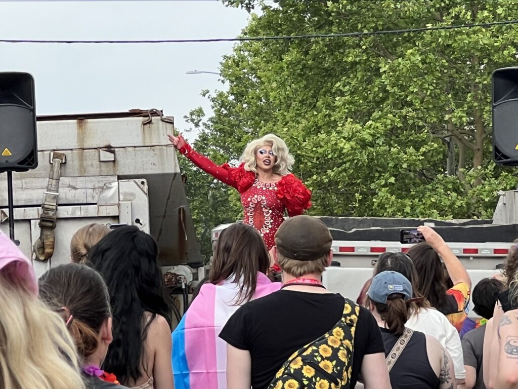 Drag performance at Dayton Pride 2025 by Indica Blows