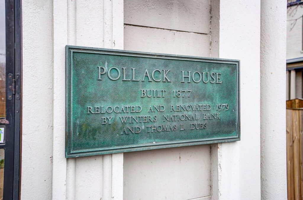 Plaque on Pollack House