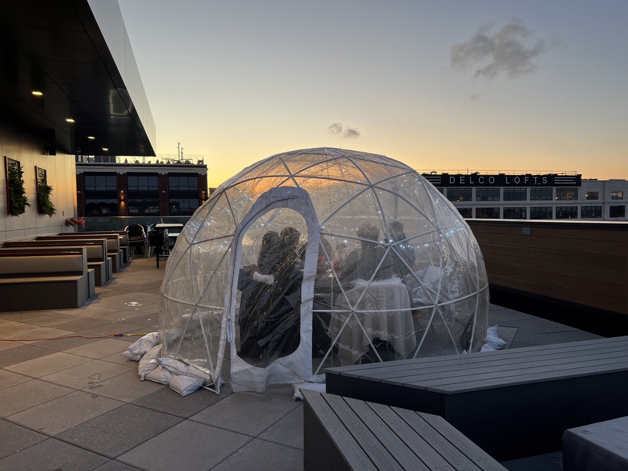 Featured image for Dine Inside an Igloo at The Foundry Rooftop in Dayton