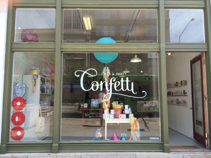 Confetti storefront Dayton