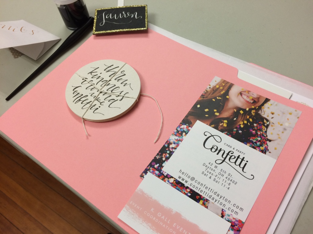 Calligraphy items at Confetti