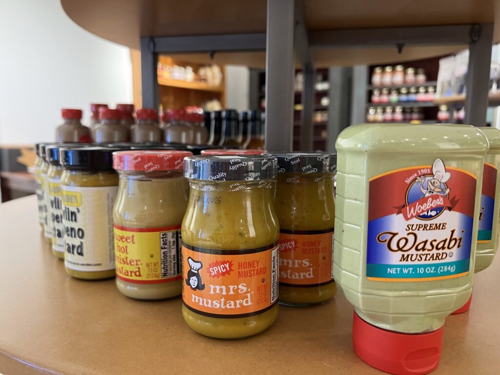 Mustard selection at Maria's 